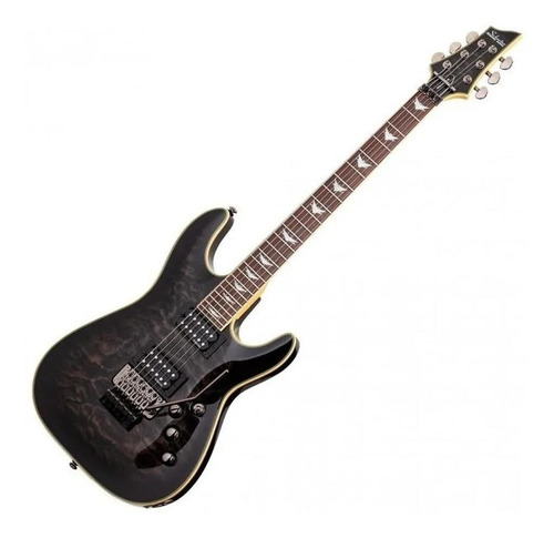 Guitarra Eléctrica Schecter Omen Extreme-fr De Caoba See-thru Black Brillante Con Diapasón De Palo De Rosa