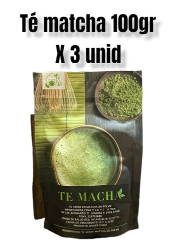 Té Verde Matcha 100gr ( × 3 Unid)
