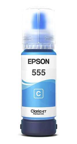 Tinta Original Epson T555 Cian Base Agua Dye L8160 L8180