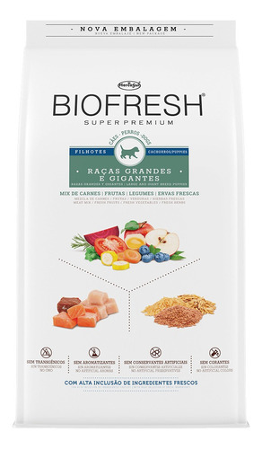 Alimento Biofresh Super Premium Para Cão Filhote De Raça Grande E Gigante Sabor Mix Em Sacola De 15kg