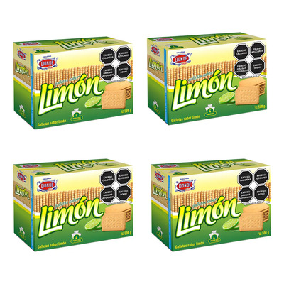 4 Cajas Galleta De Limón Dondé 500g C/u Ideal Pay De Limón