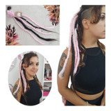 Set De 5 Extensiones De Rastas Dreadlock De 50cm Dijes Y Mas