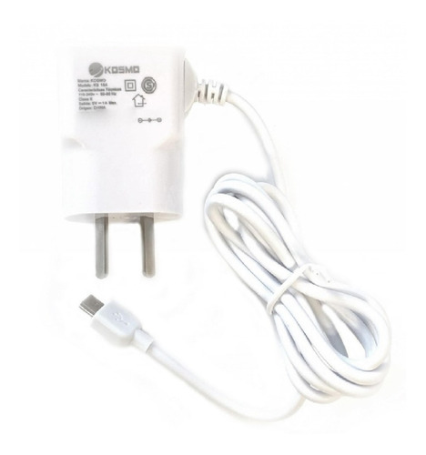 Cargador Para Celular Carga Rapida 1 Amp Micro Usb V8 Kosmo