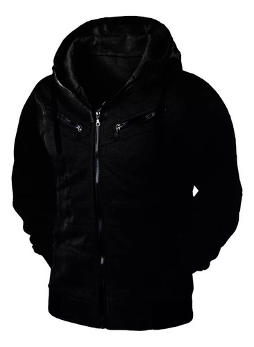Moletom Blusa De Frio Jaqueta De Zíper Slim Casaco Com Capuz