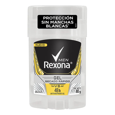 Rexona Men Antitranspirante En Gel V8, Desodorante Para Hombre Con 48 Horas De Protección Contra El Sudor Y El Mal Olor 80 g | MercadoLibre