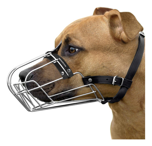 Bronzedog Pitbull - Canasta De Alambre Para Perro Con Diseno