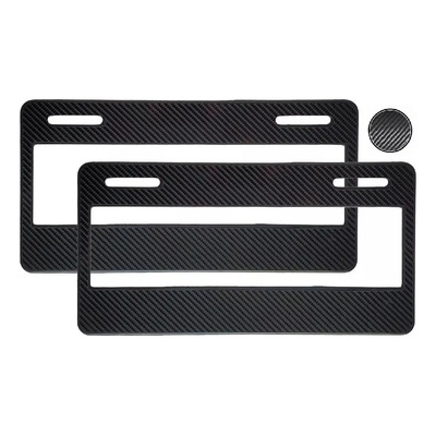 Porta Placas Acabado Fibra De Carbono Muestra Solo Digito