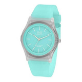 Relógio Q&q By Citizen Feminino Verde Claro Vq04j006y