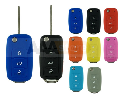 Funda Silicon Protector Llave Volkswagen Jetta Colores Lisos