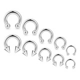 Ocptiy 6g 8g 12g 14g 16g Aretes De Oreja Septum Calibre Cali