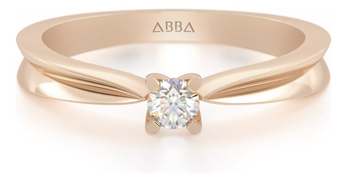 Anillo De Compromiso Con Moissanita Oro 14k Cloe Abba Joyas