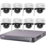 Kit Seguridad Ip Hikvision Dvr 16 Ch + 8 Camaras Wifi 2mp