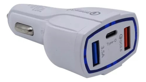 Cargador De Auto 12v Usb Comun, Usb Tipo C 20w 3.0 