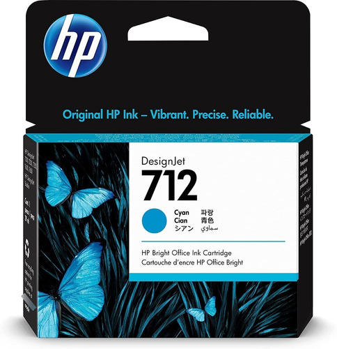 Cartucho Hp 712 Cyan Lf Designjet 29ml