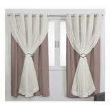 Cortina Blecaute Pvc Com Voal Para Salao De Beleza 180x120