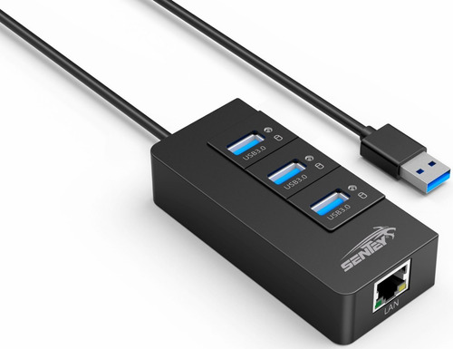 Hub Usb 3 Puertos 3.0 + Lan Sentey Ls-6111 Gigabite Ethernet