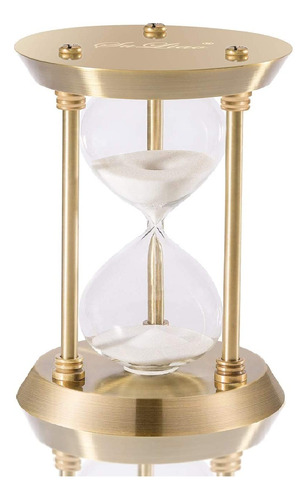 Reloj De Arena De Laton Vintage De 5 Minutos De Arena Blanca