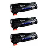 3x Toner Compatível Hp Ce285a Cb435a Cb436a Universal P1102w