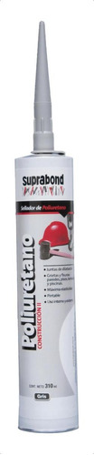 Sellador Suprabond Poliuretano Construcción 310ml Color Gris