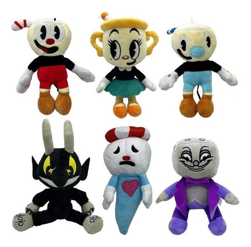 Juguete De Peluche Cuphead Mugman Mecup And Brocup, 6 Un [u]