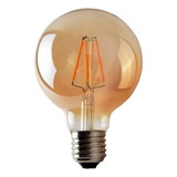 X5 Ampolleta Globo 8 Cm Led 4 Watt Estilo Vintage Rosca E27 