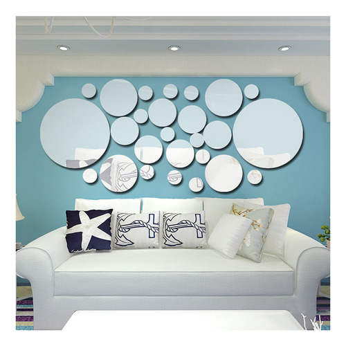 Adhesivos De Pared Con Espejo Para Decoración De Dormitorio