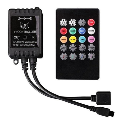 Controladora Para Tira Led Rgb Audio Rítmico Control Música