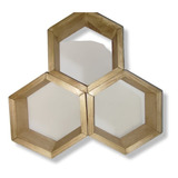 Set De 3 Repisas Hexagonales Clickoportuno 