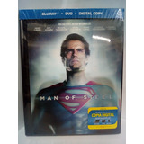 Man Of Steel Hombre De Acero Pelicula Bluray + Dvd +dc Book