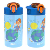 Zak Blippi Botella De Agua Para Niños Con Tapa De Boquilla Y