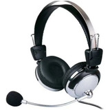 Fone De Ouvido Headset Gamer Com Microfone Cor Preto/cromado