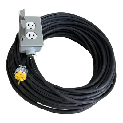 Extension Cca De Uso Rudo Konect 3x#12 10 M Contacto Doble Negro