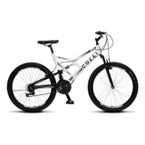 Bicicleta Colli Gps Aro 26 Dupla Suspensão 21 Marchas Branco