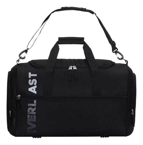 Bolso Deportivo Everlast Gimnasio Reforzado 16014 Negro Liso