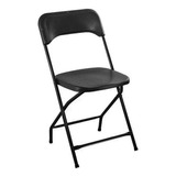 Silla Plegable De Plástico Negro Iztapalapa Set X5