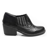 Botinetas Zapatos Mujer Taco Foliado Elegantes Vestir Botas 