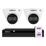 Kit 2 Câmeras Vlp1230d Ip 1080p Intelbras Nvr 1404 Hd 2tb Pr