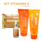 Kit Skincare Limpeza De Pele Vitamina C Dermachem 4 Itens
