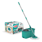 Mop Rodo Magico Giratório Pro Balde 6 A 9 Litros Flash Limp