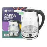 Pava Eléctrica Oryx Jarra Acero 1,8lt Vidrio Corte Mate