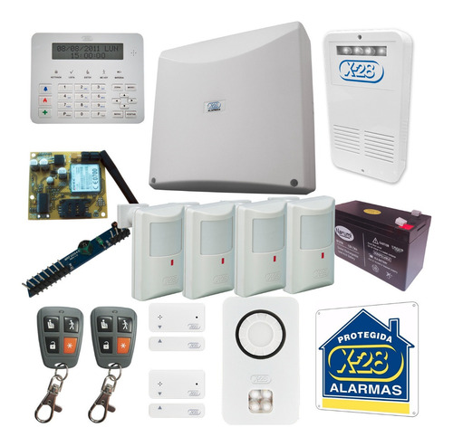 Kit Alarma Casa X-28 Full 8 Zonas Inalámbrica Celular Gsm 