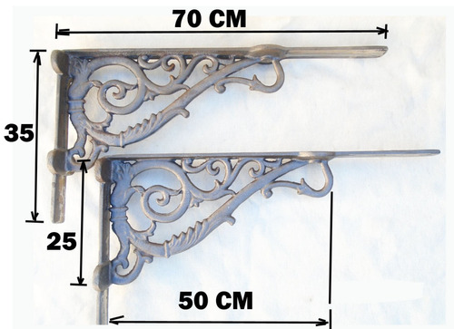 Mensula De Hierro Fundicion El Par Para Aleros Envio Gratis!