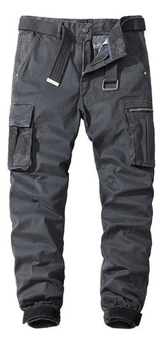 Pantalones Cargo Casuales Con Múltiples Bolsillos J