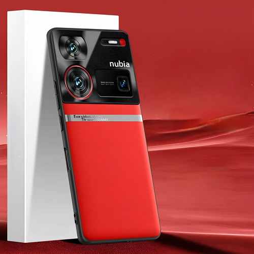 Funda Para Zte Nubia Z60 Ultra Case De Negocios Respaldo De Cuero Pu + Tpu Bumper Anti-caída