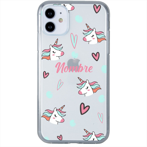 Funda Para iPhone Unicornios Personalizada Tu Nombre