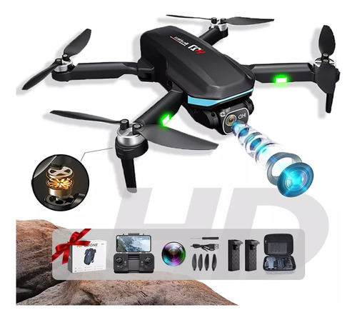 Drone Con Cámara H27 Profesional 4k Control Remoto 2 Batería