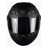 Casco Motociclista Kov Forza Solido Negro Mate Cerrado