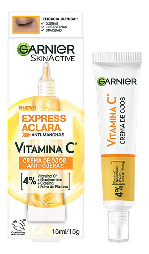 Garnier Express Aclara Contorno De Ojos Vitamina C Ojeras15g
