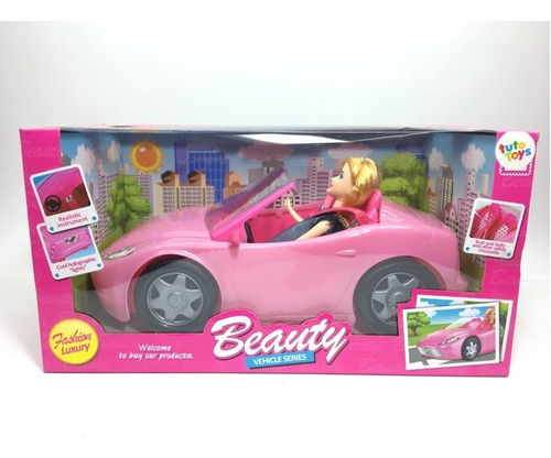 Carro Convertible Beaty Con Muñeca  Juguete Para Niña