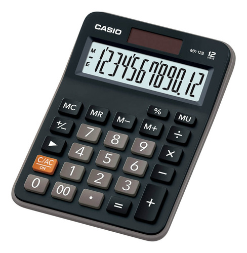 Calculadora Casio De 12 Dígitos Mx - 12b Em Cor Preta